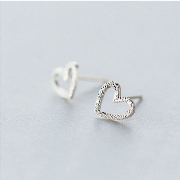 Heart Sterling Silver Earrings (925) - Picture 2 of 4